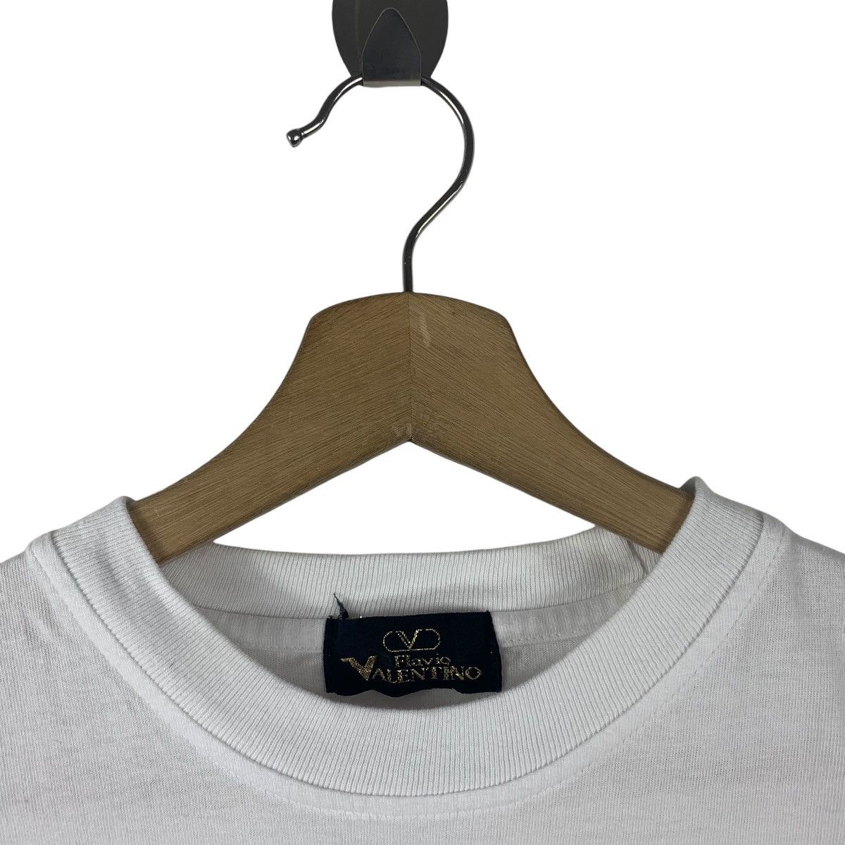 Valentino × Vintage Vintage FLAVIO VALENTINO Embroidery spellout tee shirt Size US M / EU 48-50 / 2 - 5 Thumbnail