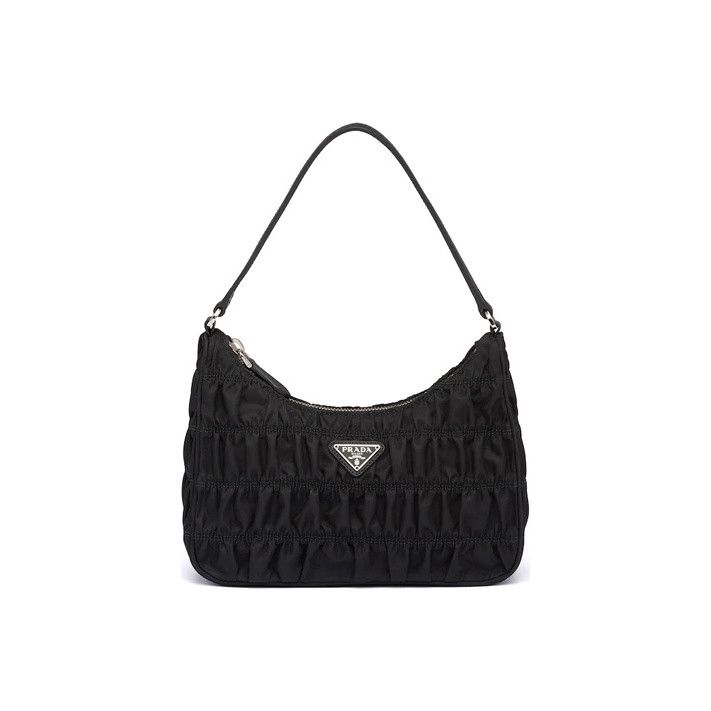 Prada Prada Ruched Nylon Re-Edition Hobo Bag Size ONE SIZE - 1 Thumbnail