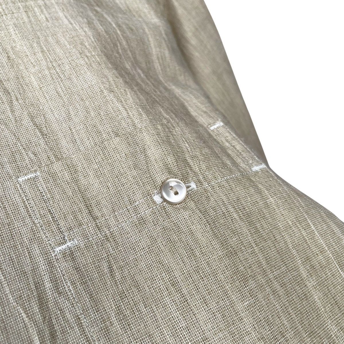 Balmain Balmain Paris Linen Cotton Round Collared Casual Shirt Size US M / EU 48-50 / 2 - 5 Thumbnail