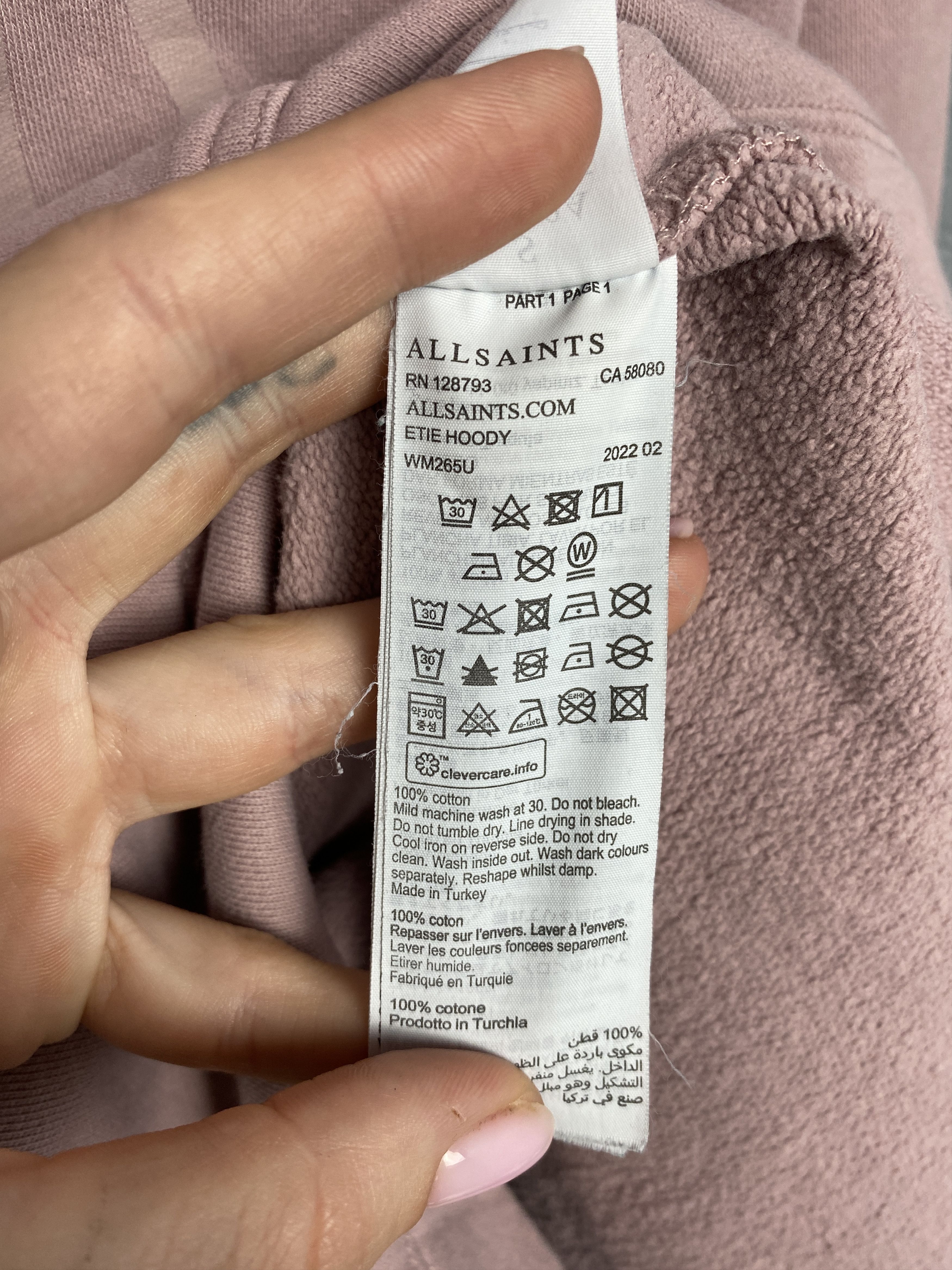 Allsaints Allsaints Womens Etie Big Logo Hoodie Size S / US 4 / IT 40 - 5 Thumbnail