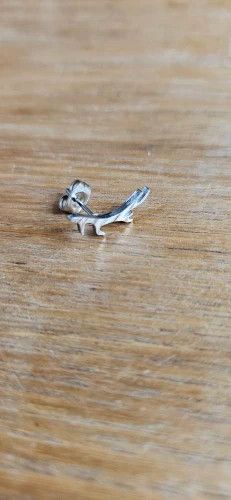 Jewelry Deer Horn Stud Earrings Charm Stainless Earring Gift Size ONE SIZE - 2 Thumbnail