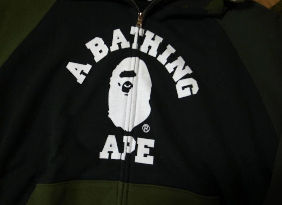 Bape RARE OG 2006 A BATHING APE GREEN CAMO COLLE FULLZIP HOODIE Size US M / EU 48-50 / 2 - 3 Thumbnail