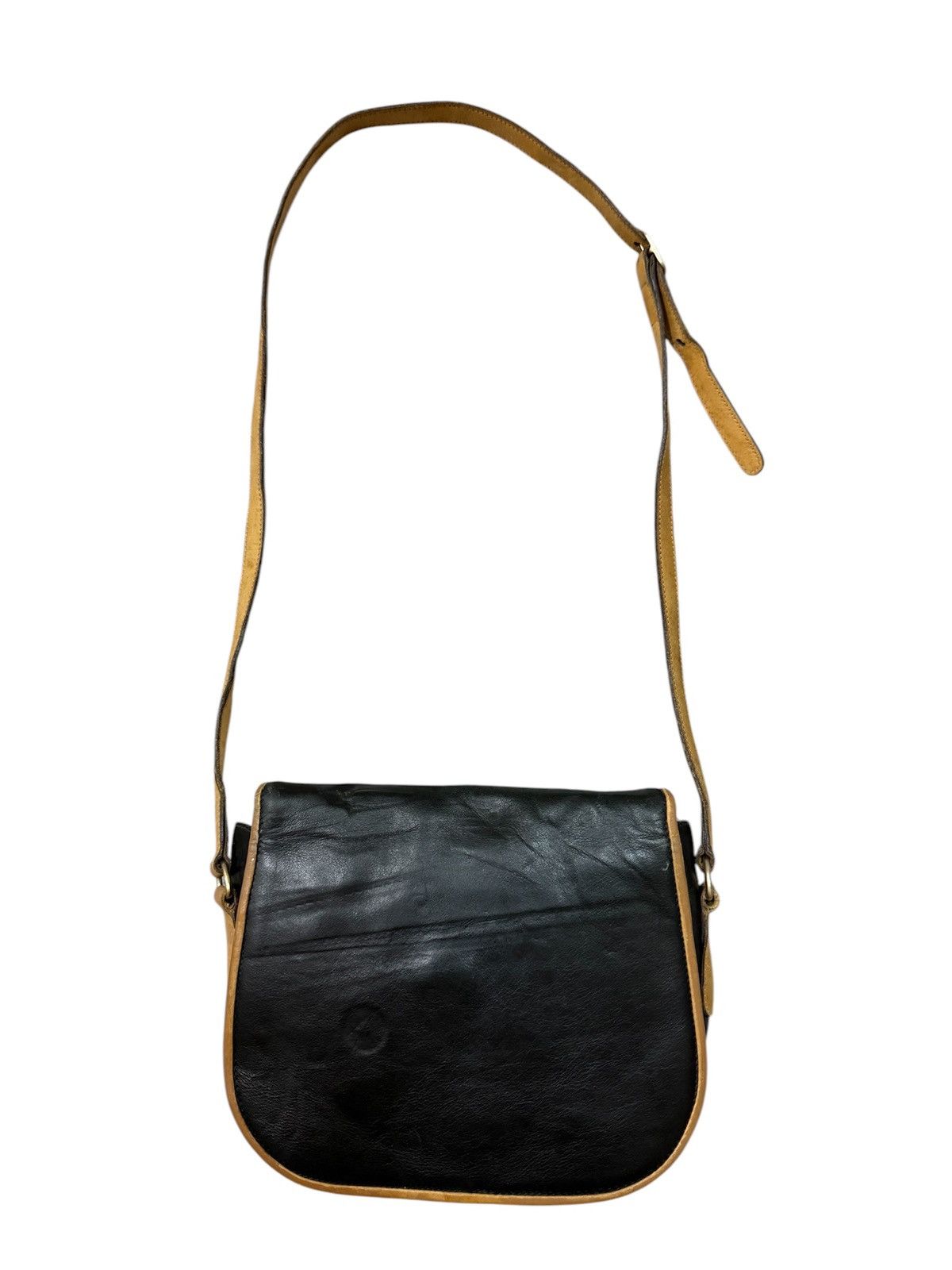 Celine × Designer × Vintage Vintage Celine Black Leather Massenger Bag Size ONE SIZE - 2 Thumbnail