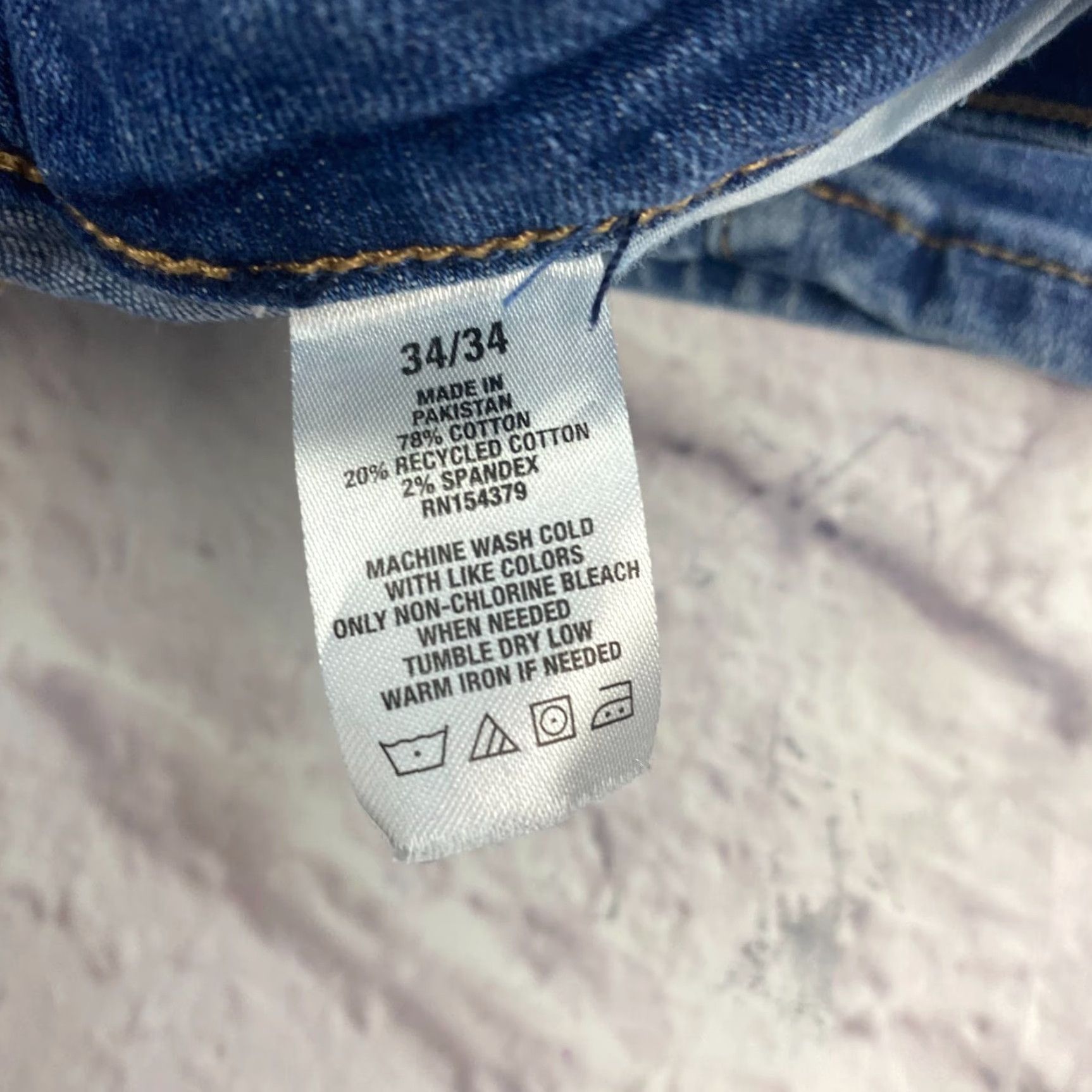 Vintage Aéropostale Men Skinny Jeans 34 Blue Distressed Stretch Medium Wash Jeans Size US 34 / EU 50 - 5 Thumbnail
