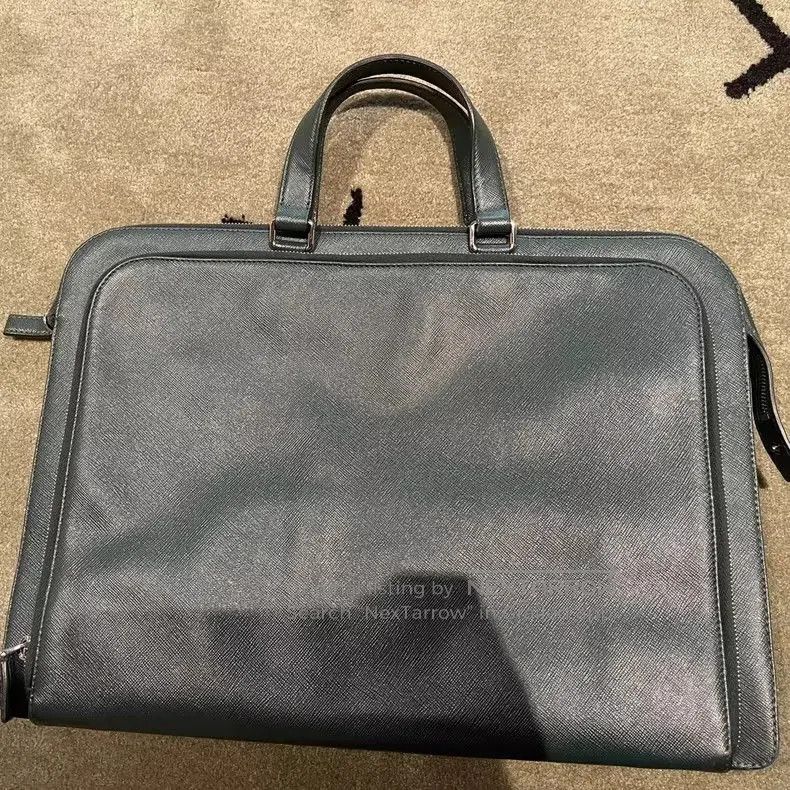 Prada Prada Green Leather Briefcase Handbag. Size ONE SIZE - 2 Thumbnail