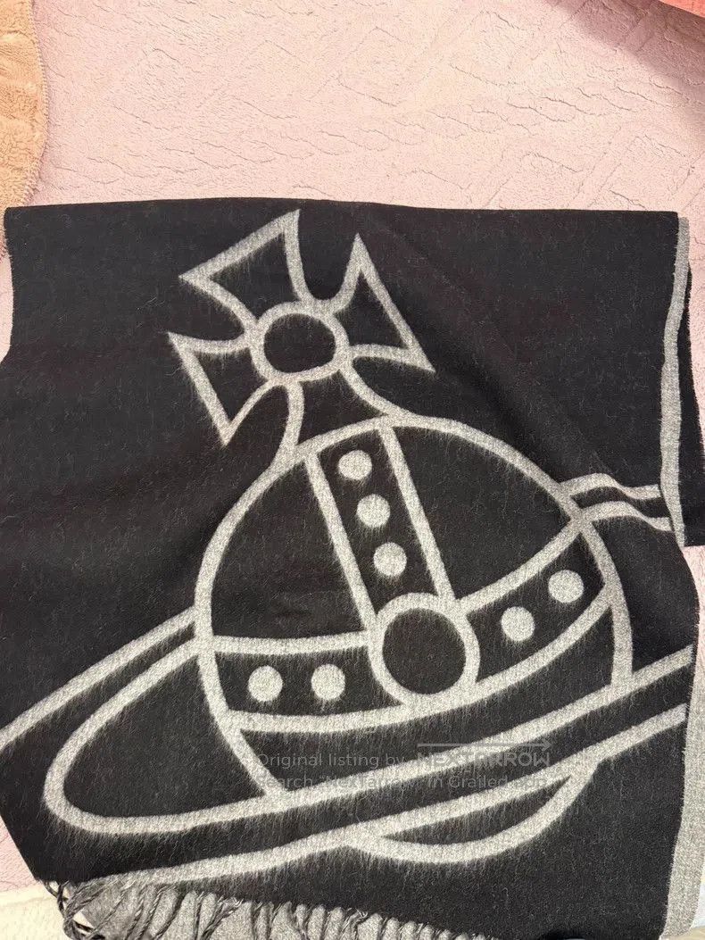 Vivienne Westwood Vivienne Westwood Black Gray Scarf. Size ONE SIZE - 1 Thumbnail
