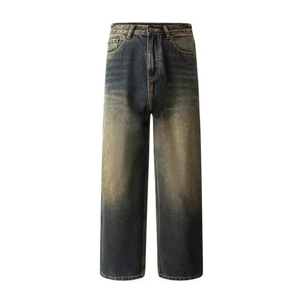 Jean Men's loose all-match distressed gradient washed jeans Size US 32 / EU 48 - 7 Thumbnail