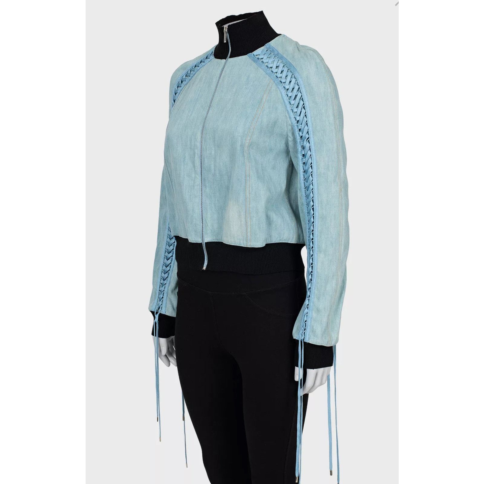 Dior Christian Dior Light Blue Cotton Jacket - Size 40 Size M / US 6-8 / IT 42-44 - 3 Thumbnail