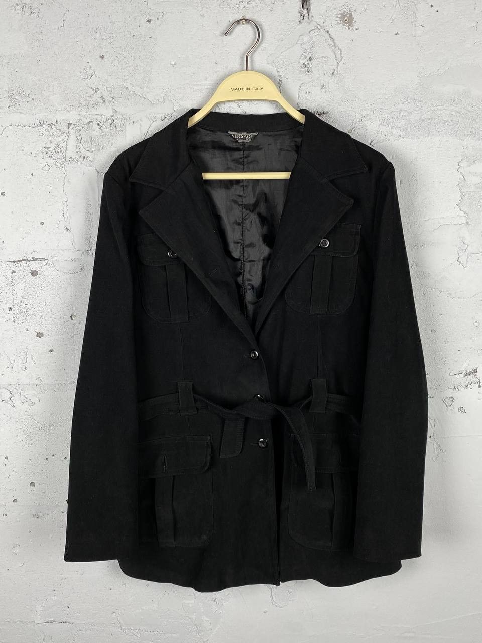 Versace × Versace Jeans Couture × Vintage Versace Pocket Belted Vintage Blazer Coat Size S / US 4 / IT 40 - 2 Thumbnail