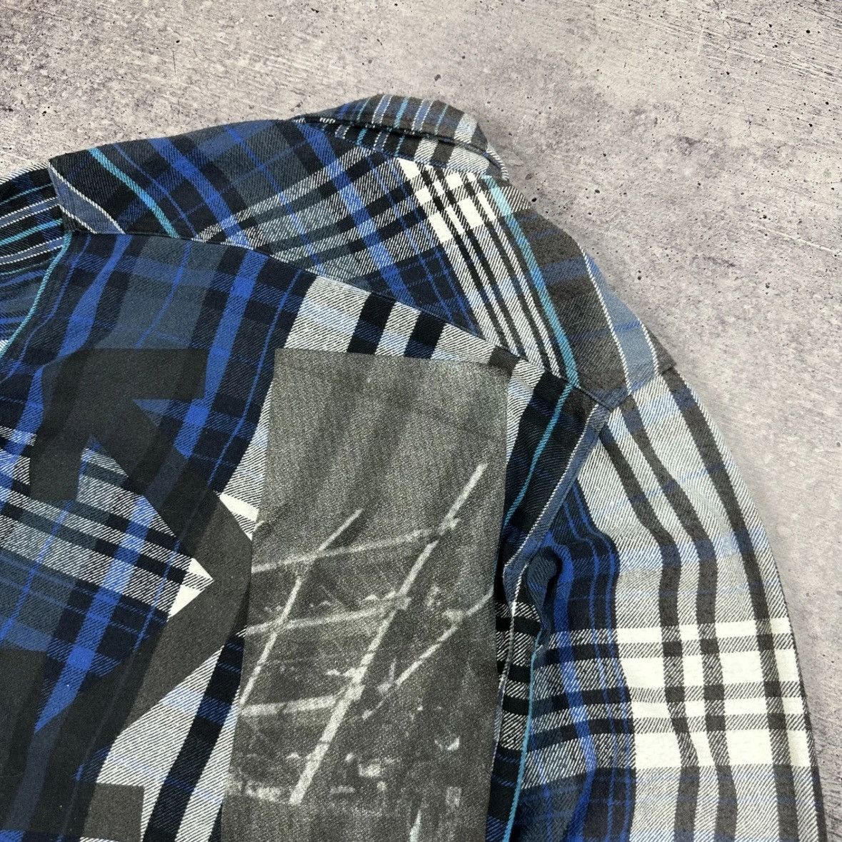 Off-White Off-White Flannel Shirt Patchwork Diagonal Arrows Graphic Size US S / EU 44-46 / 1 - 9 Thumbnail
