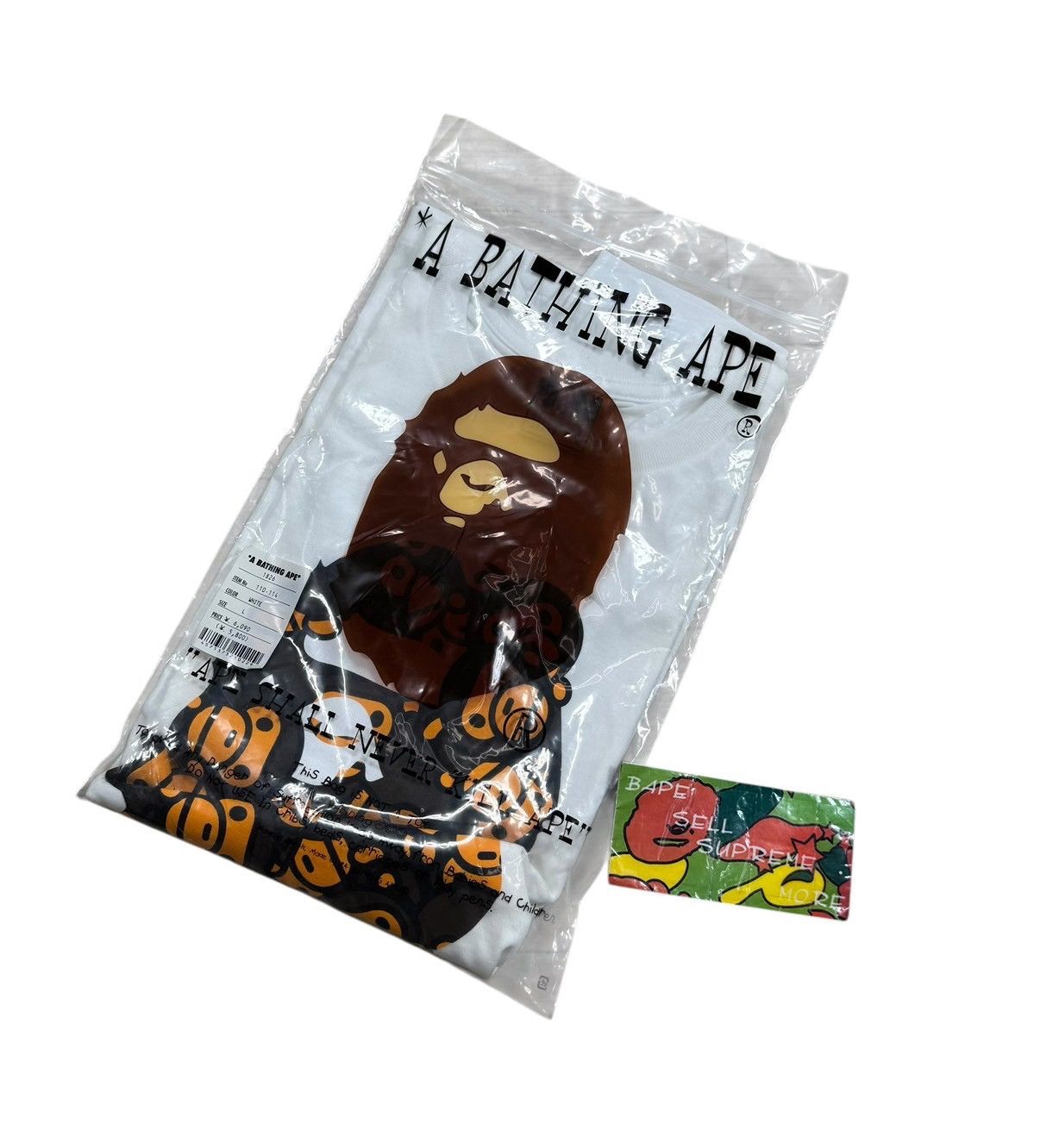 Bape BAPE APE HEAD white TEE Size US L / EU 52-54 / 3 - 7 Thumbnail