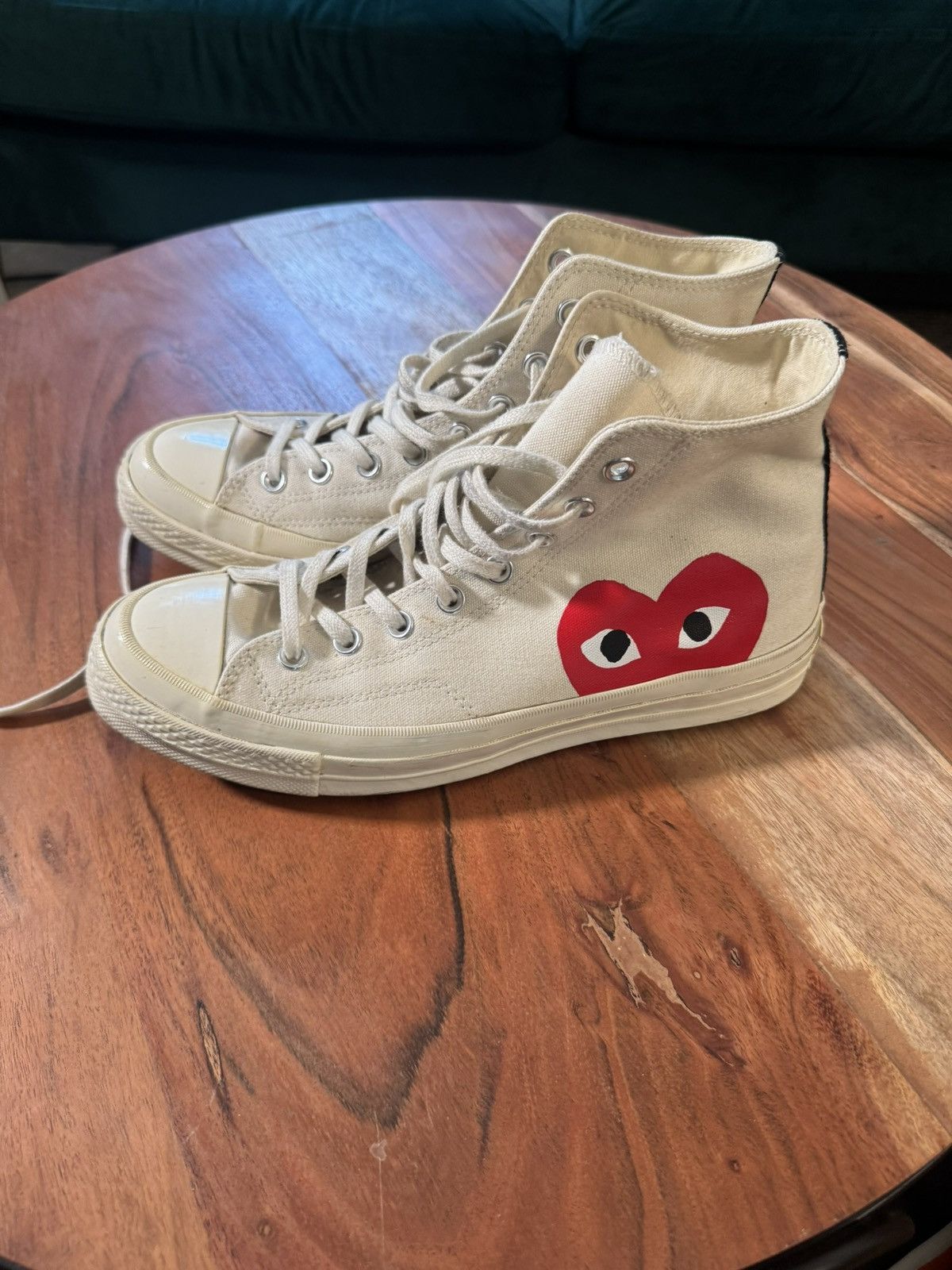 Comme des Garcons PLAY × Converse Converse Chuck 70 x Comme Des Garçons PLAY in Off White Size US 9 / EU 42 - 1 Thumbnail
