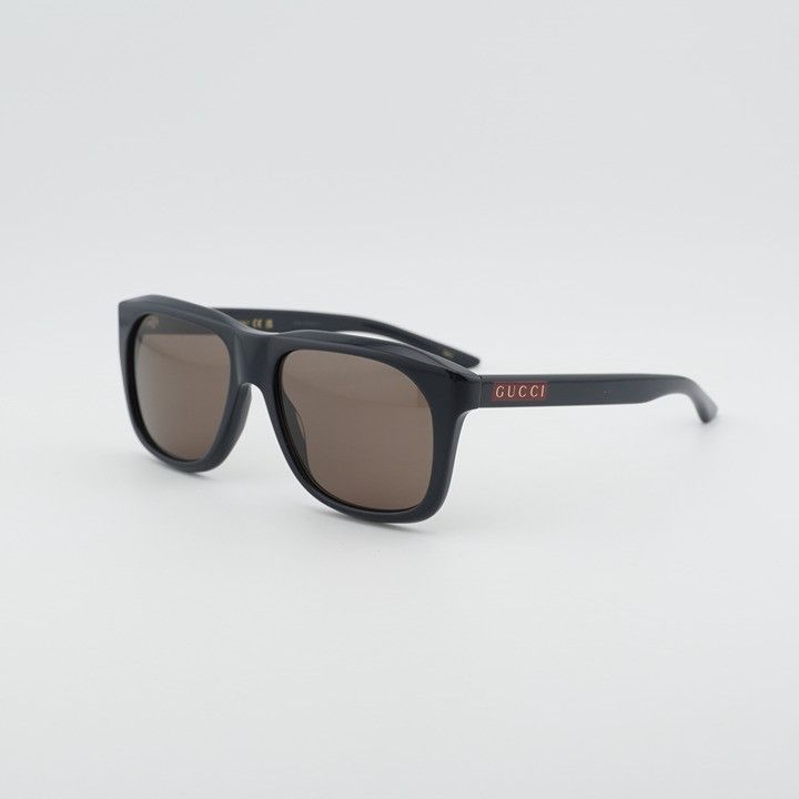 Gucci Gucci GG2077S 004 Sunglasses Blue Square Frame, Brown Lenses Size ONE SIZE - 1 Thumbnail
