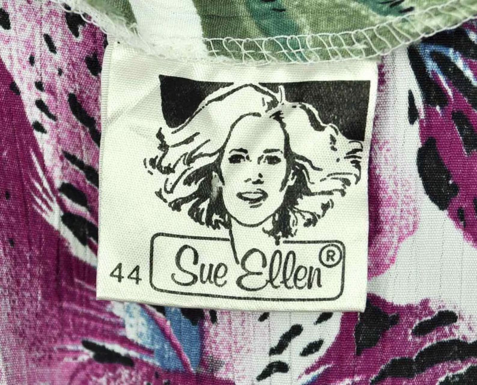 Boohoo × Vintage SUE Ellen Floral viscose silky short Sleeves Blouse Shirt Size XL / US 12-14 / IT 48-50 - 6 Thumbnail