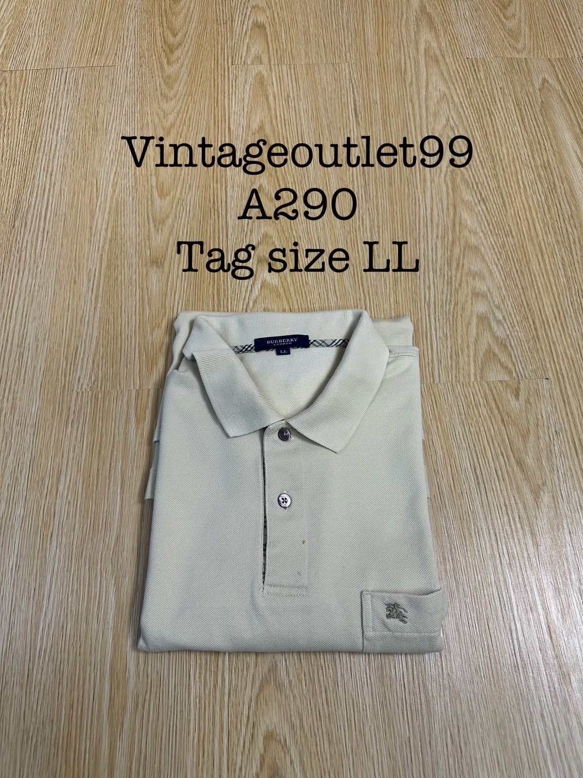 Burberry Burberry London Novacheck Cream Single Pocket Polo A290 Size US M / EU 48-50 / 2 - 12 Thumbnail