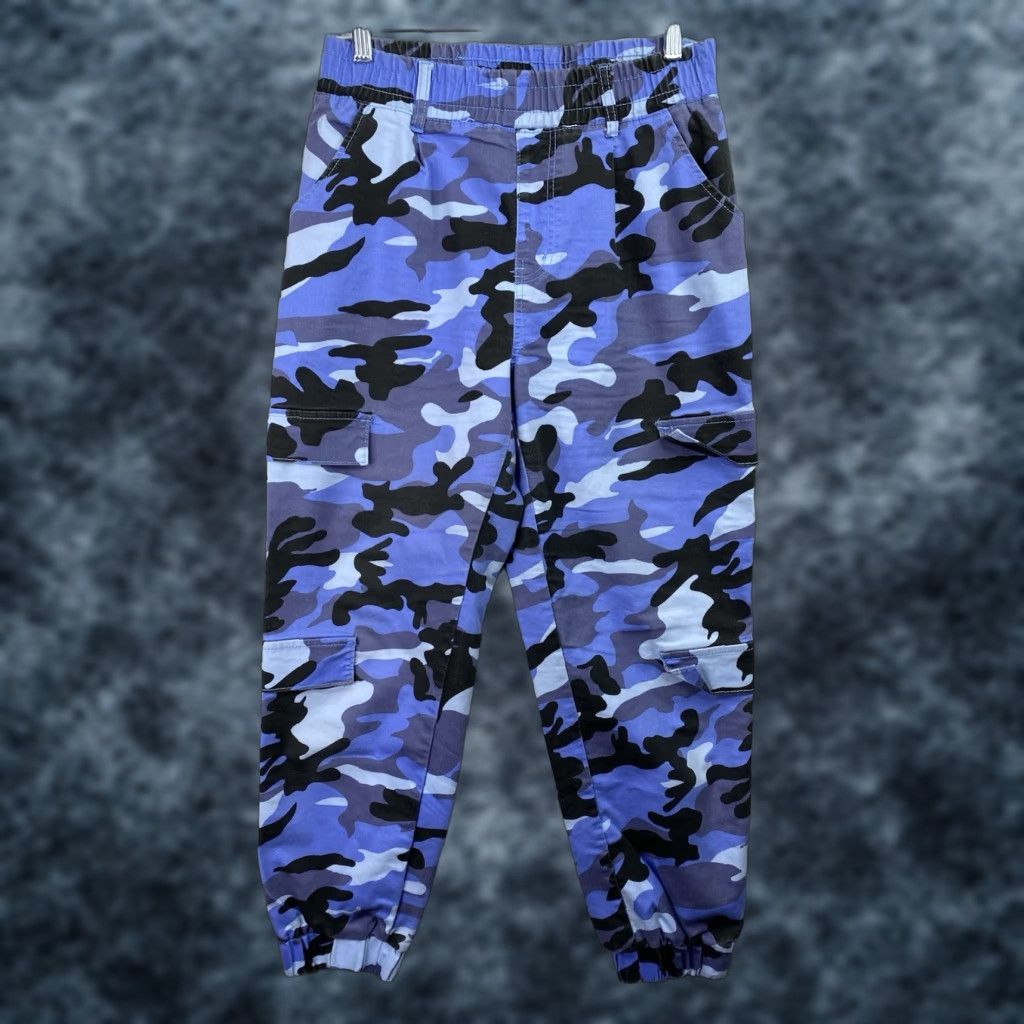 Vintage VINTAGE VIP Jeans Women Teens Jrs 13/31 Blue Army Camo Sculpt HipHop City Cargo Stretch Shirt Adult Womens Size 34" / US 12 / IT 48 - 1 Thumbnail
