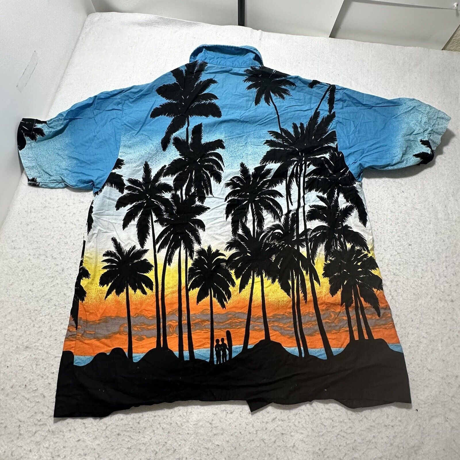 Vintage Dorsett XXL Hawaiian Palm Tree Sunset Button Up Shirt Size US XXL / EU 58 / 5 - 11 Thumbnail