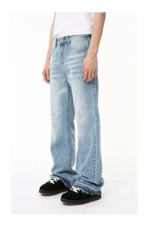 Other Light blue simple washed flared denim trousers casual Size US 32 / EU 48 - 4 Thumbnail