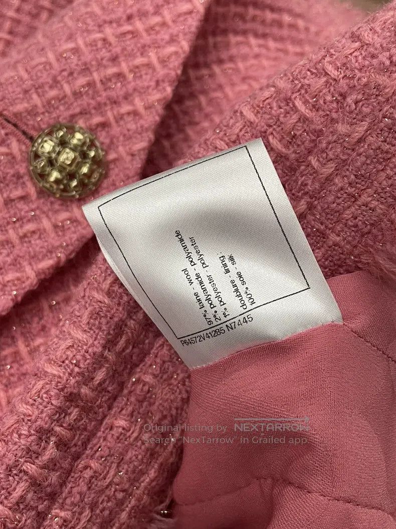 Chanel Chanel Pink tweed four-pocket jacket Size XS / US 0-2 / IT 36-38 - 7 Thumbnail