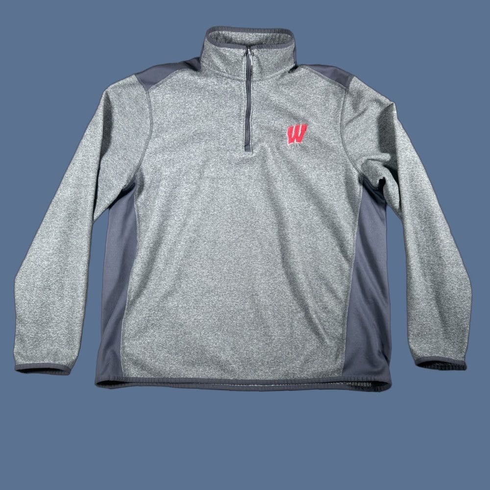 Under Armour Under Armour Wisconsin Badgers 1/4 Zip Pullover Mens XL Gray Coldgear Loose shirt Size US XL / EU 56 / 4 - 1 Thumbnail