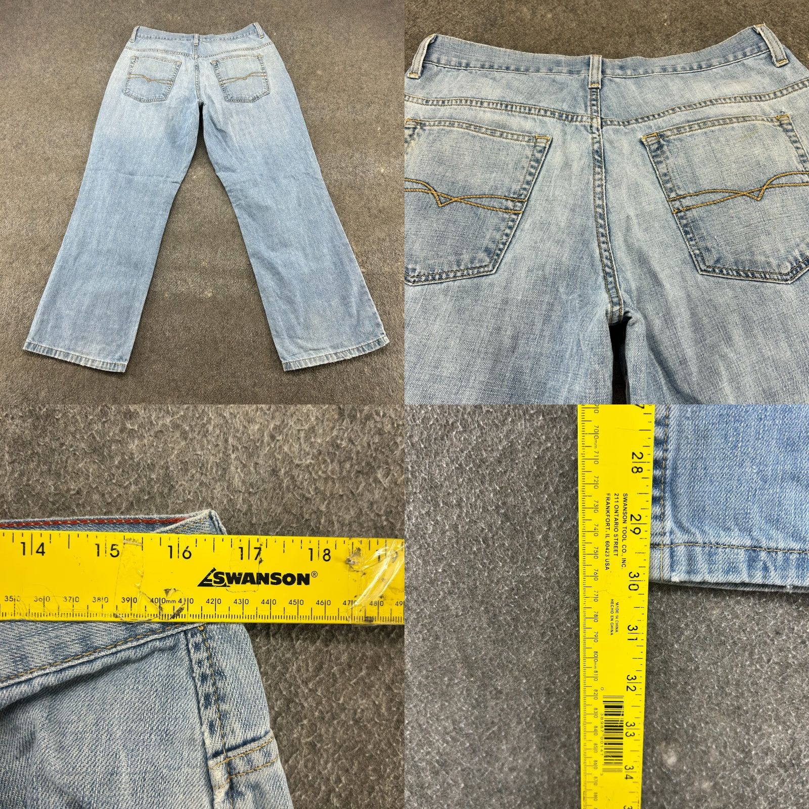 Anchor Blue VINTAGE Anchor Blue Jeans Mens 33x30 Blue Jeans Relaxed 90s Grunge Light Wash Cotton Denim Baggy 5-Pocket Design, 30 In Inseam Mens, Regular, Blue Size US 33 - 10 Thumbnail