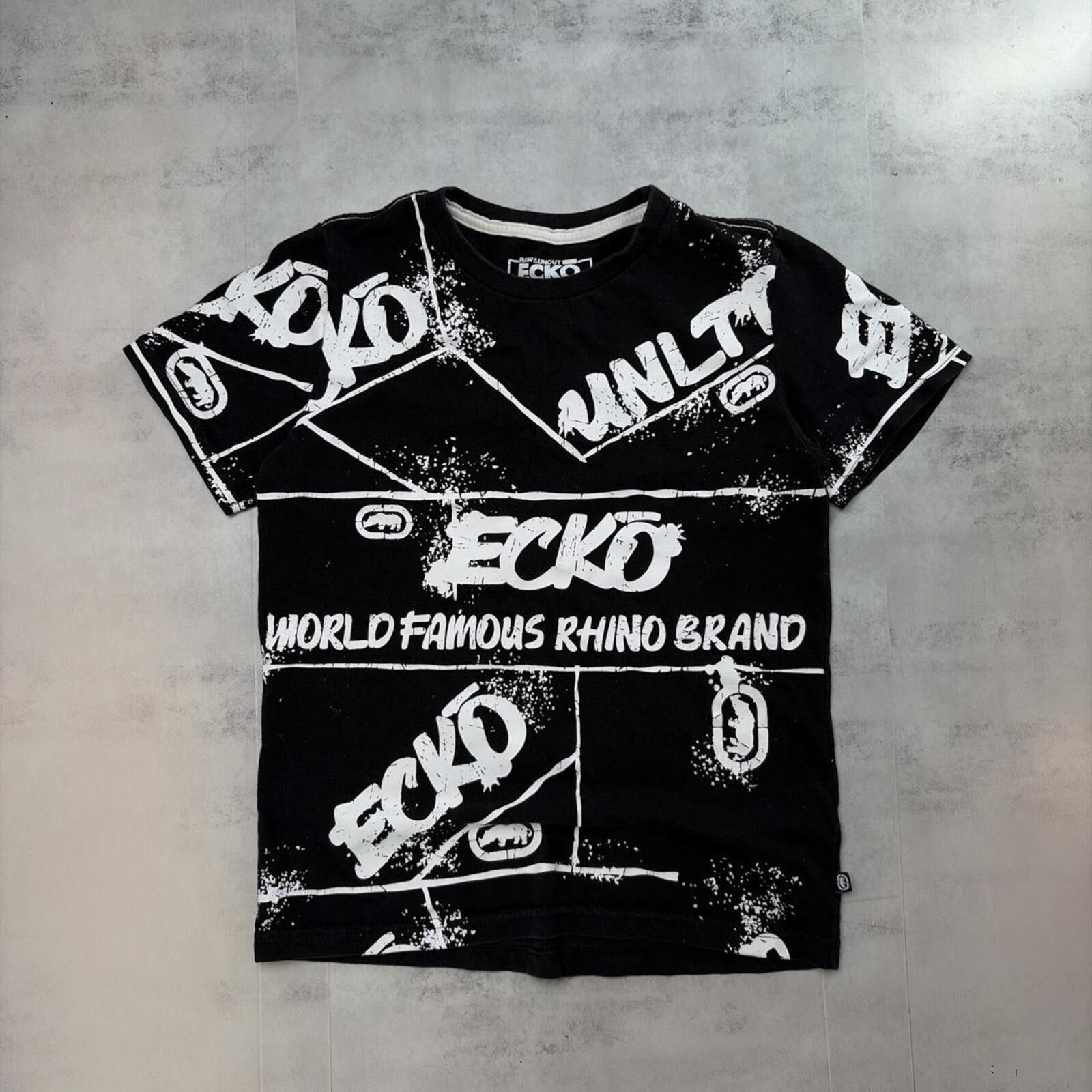 Ecko Unltd. Y2K Black Ecko Unltd Grunge Gothic Skater T-Shirt Size S / US 4 / IT 40 - 1 Thumbnail