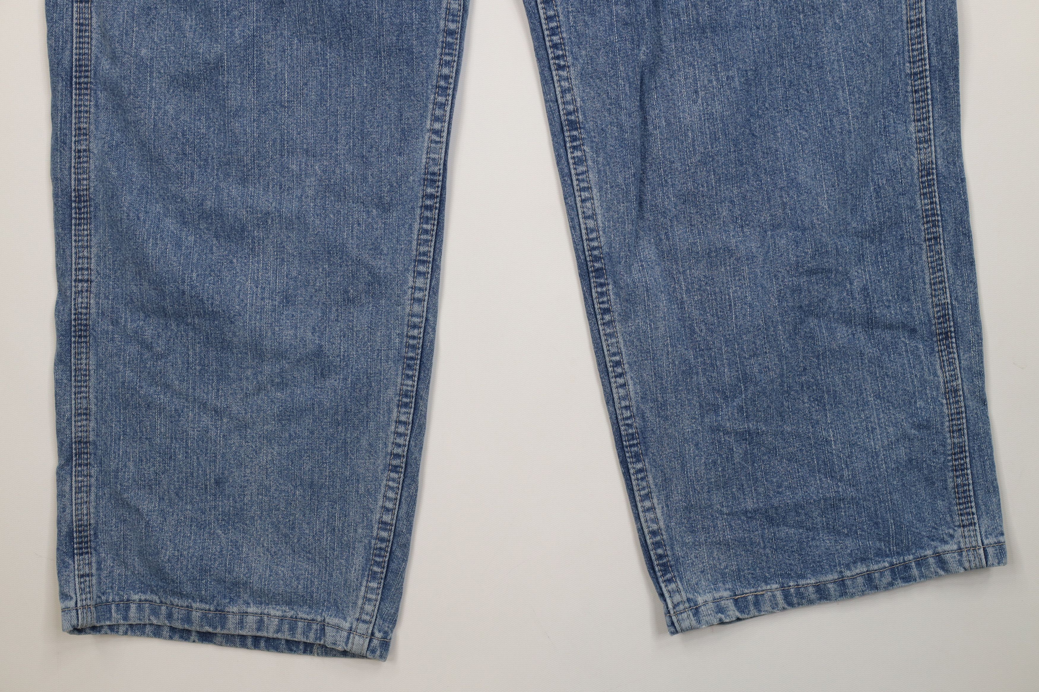 Lee Vintage Y2K Lee Relaxed Wide Leg Dungaree Denim Jeans Blue Size US 36 / EU 52 - 4 Thumbnail