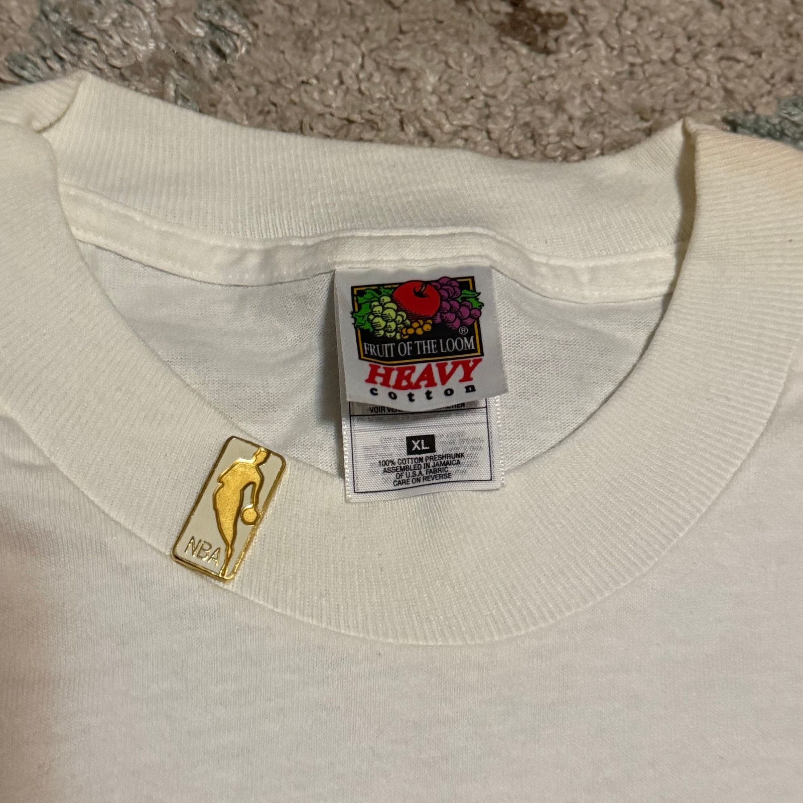 NBA Vintage NBA Team Up 90s Basketball Shirt Size XL w/ Gold Pin Size US XL / EU 56 / 4 - 3 Thumbnail