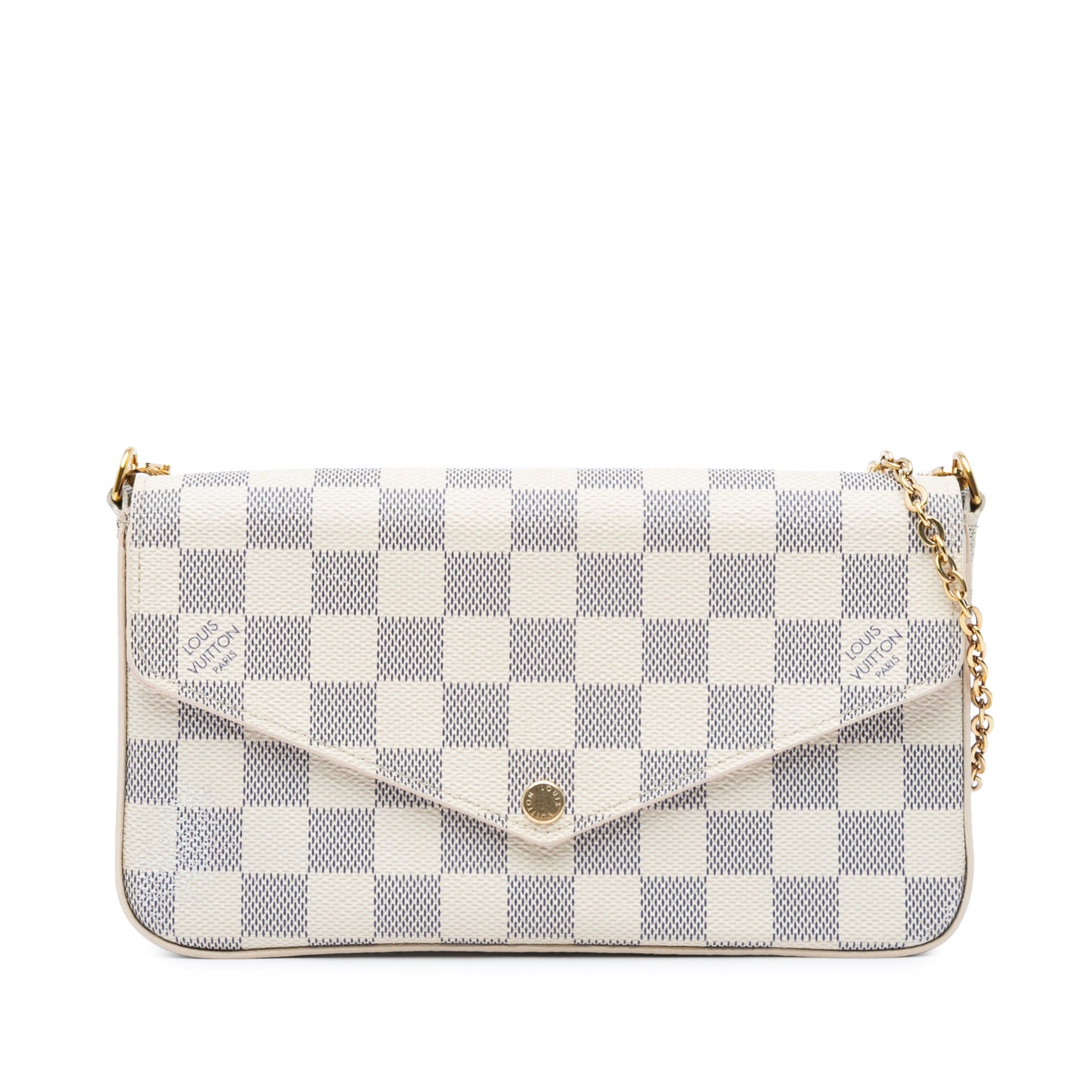 Louis Vuitton Louis Vuitton Damier Azur Felicie Pochette White Size ONE SIZE - 1 Thumbnail