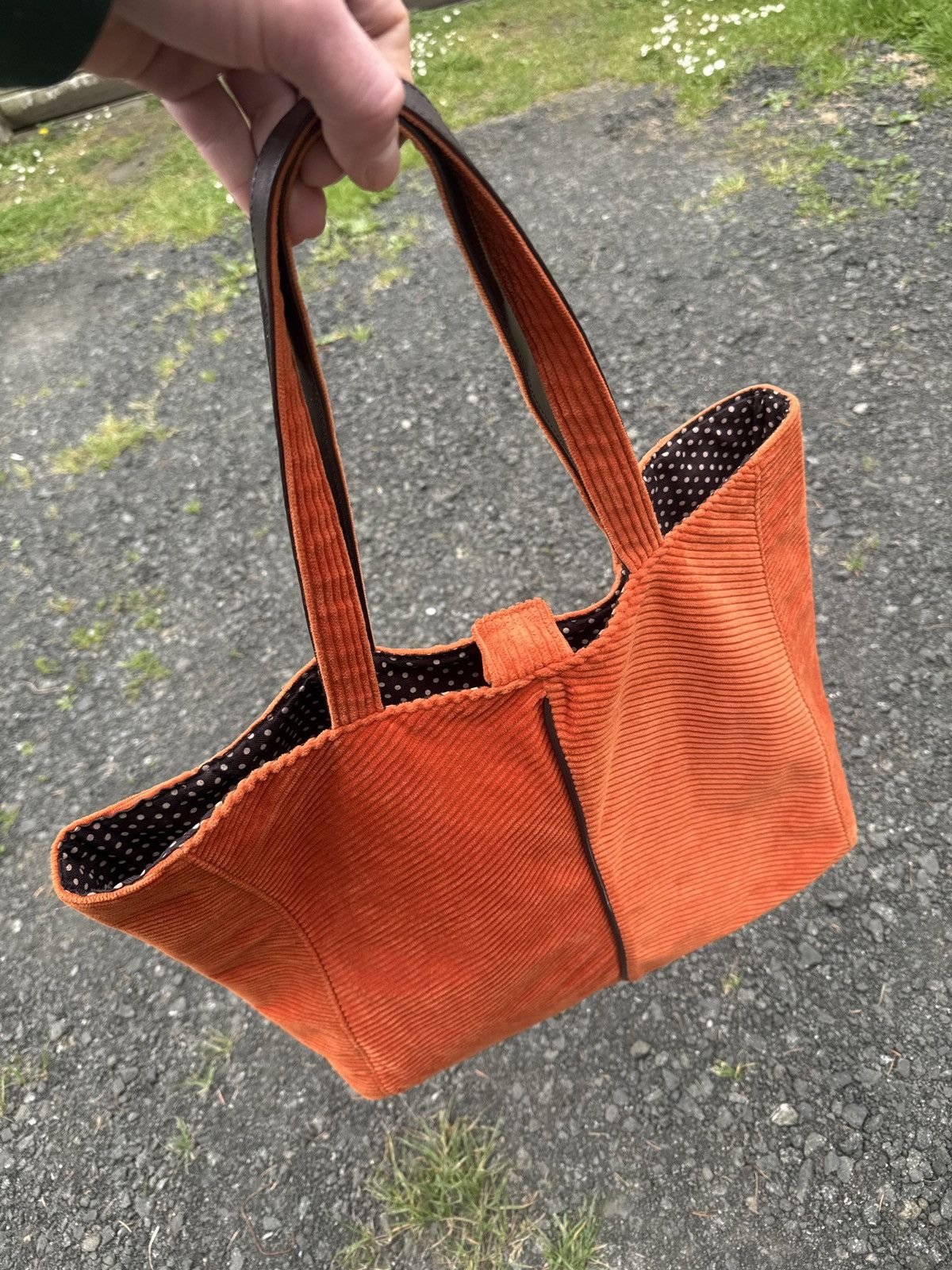 Other Orange corduroy tote bag Size ONE SIZE - 3 Thumbnail