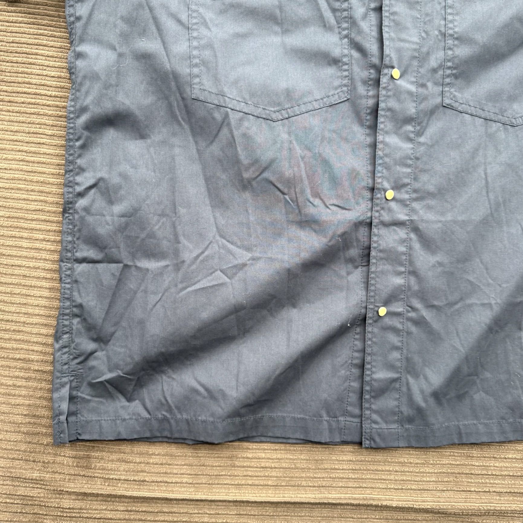 Huckberry Huckberry Seager Co Shirt Mens 2XL Blue Short Sleeve Western Workwear Pockets Shirt Size US XXL / EU 58 / 5 - 6 Thumbnail