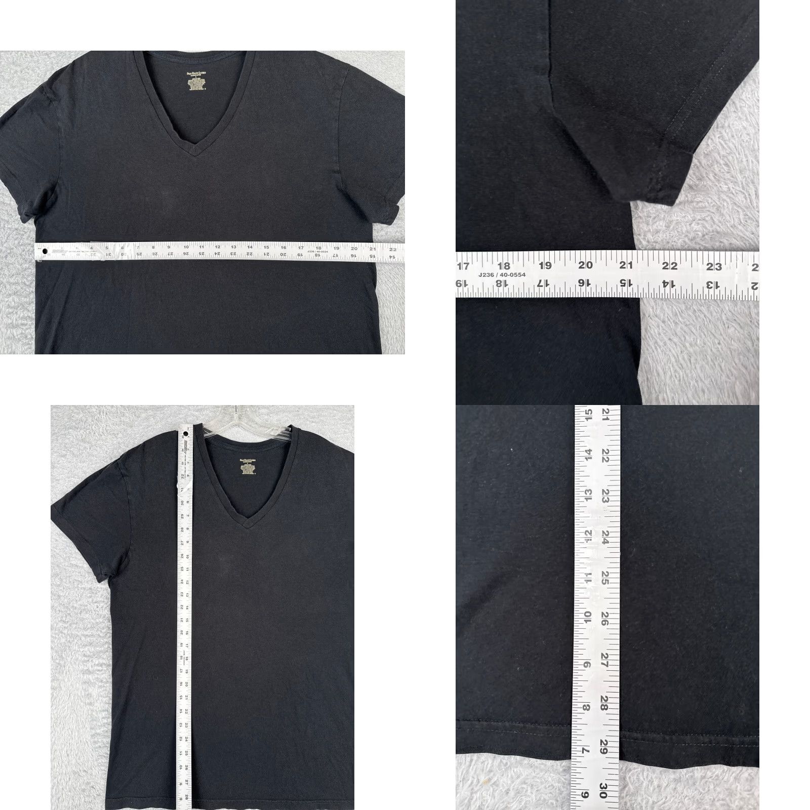 Ralph Lauren Ralph Lauren Black Shirt Men’s Large V-Neck Short Sleeve 100% Cotton Classic Sports Size US L / EU 52-54 / 3 - 8 Thumbnail
