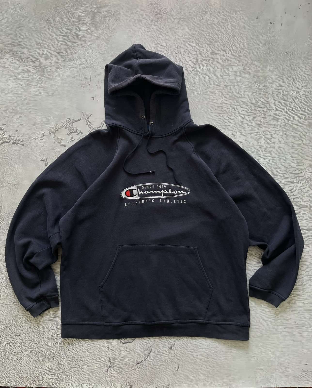 Champion Champion Since 1919 Authentic Athletic Vintage Blue Hoodie Size US XXL / EU 58 / 5 - 2 Thumbnail