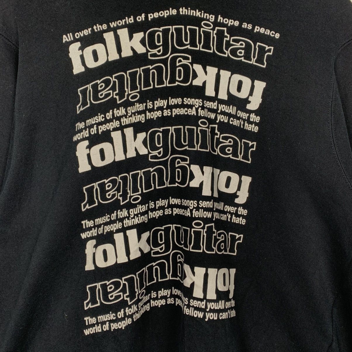Japanese Brand Folk Guitar Pullover Hoodie Size US L / EU 52-54 / 3 - 13 Thumbnail