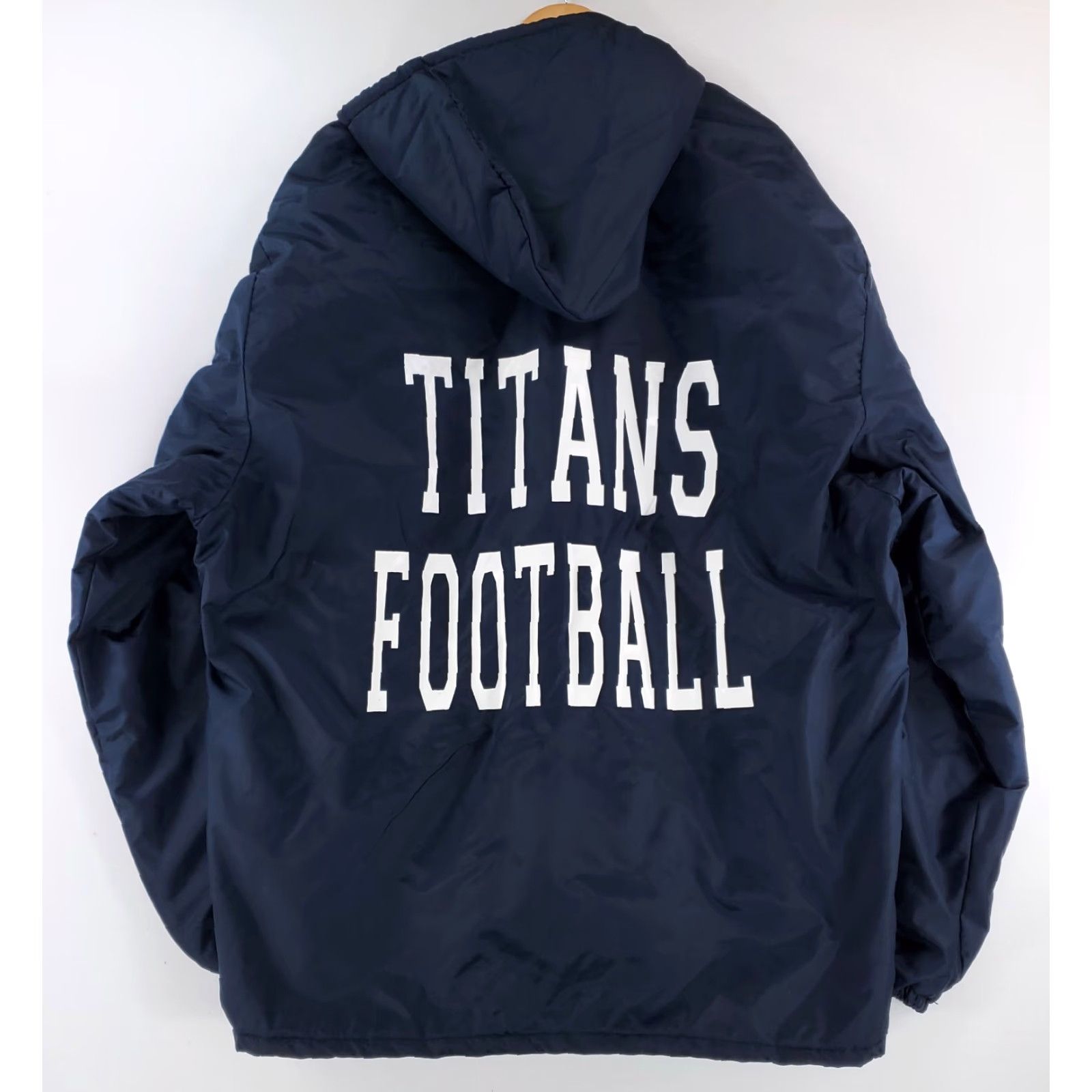 Vintage VINTAGE Gem Sportswear Hooded Parka Jacket Made USA Titans Blue Mens XL Jacket Size US XL / EU 56 / 4 - 3 Thumbnail