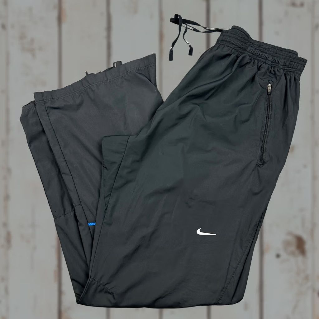 Nike Nike Pants Men L Black Solid Elastic Waist Drawstring Pockets Track Size US 33 - 1 Thumbnail