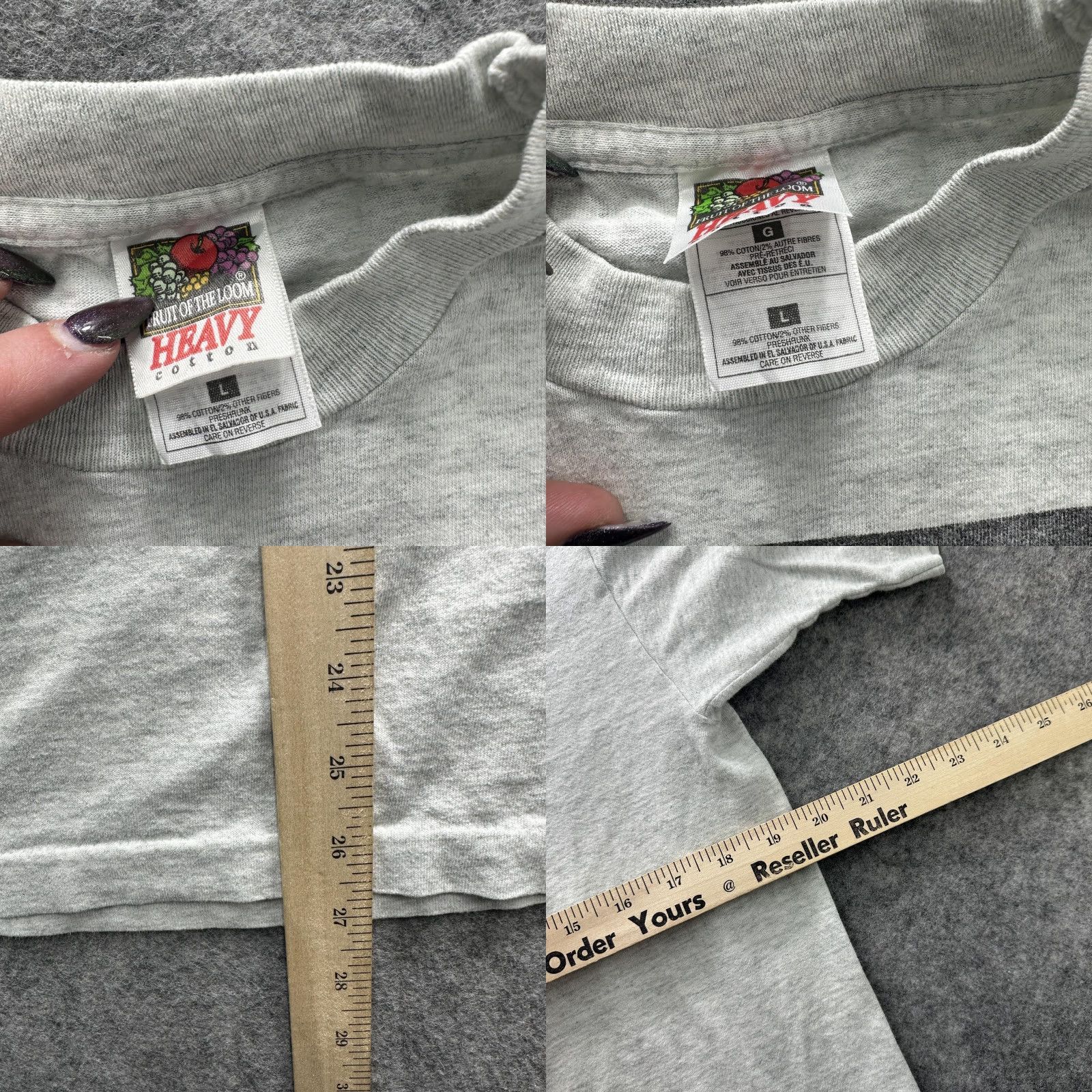 Fruit Of The Loom VINTAGE Raptor Inc Shirt Mens Large Gray Graphic Tee Fruit Of The Loom 90s y2k Size US L / EU 52-54 / 3 - 8 Thumbnail