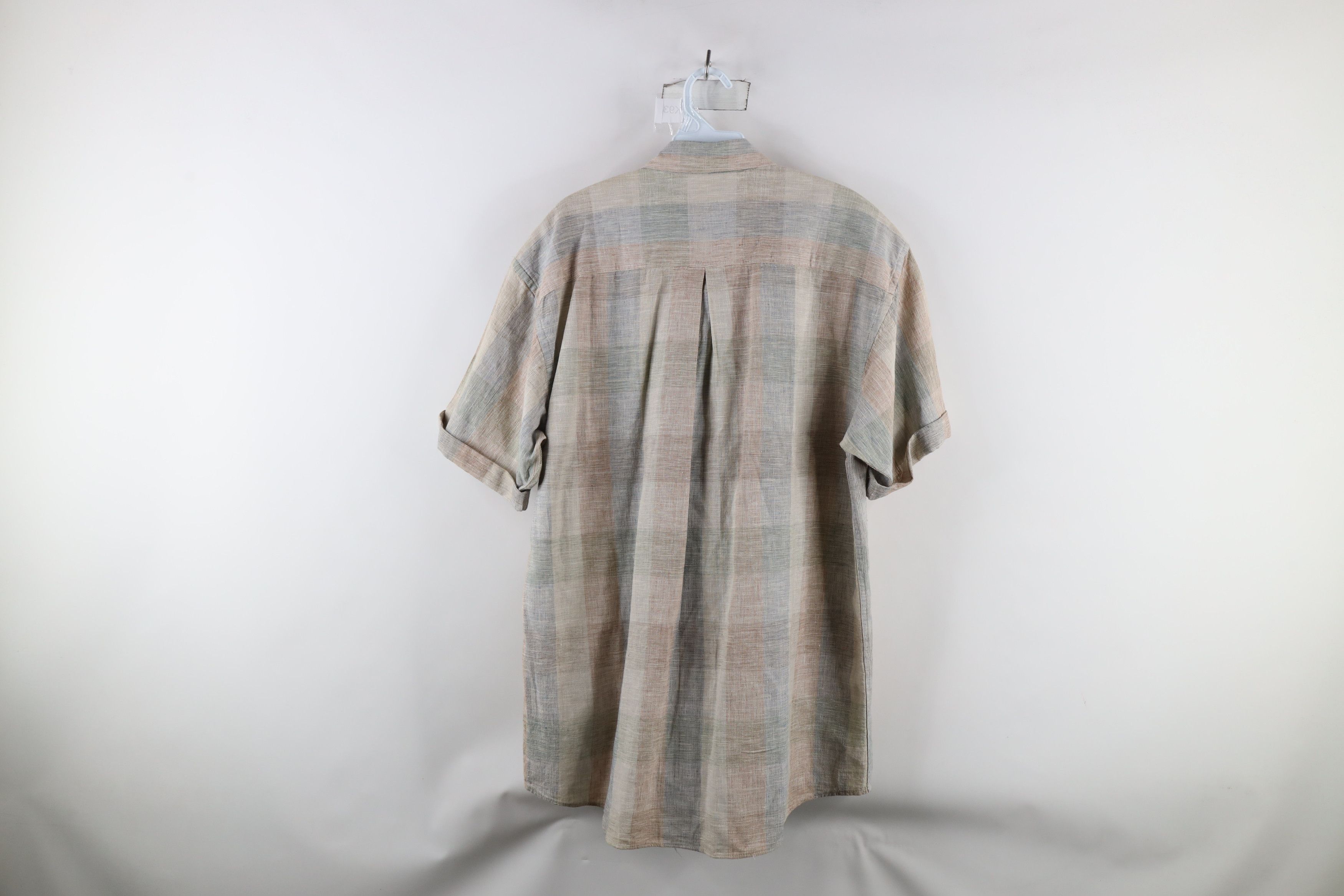 Vintage Vintage 90s Streetwear Pastel Linen Blend Button Down Shirt Size US M / EU 48-50 / 2 - 9 Thumbnail