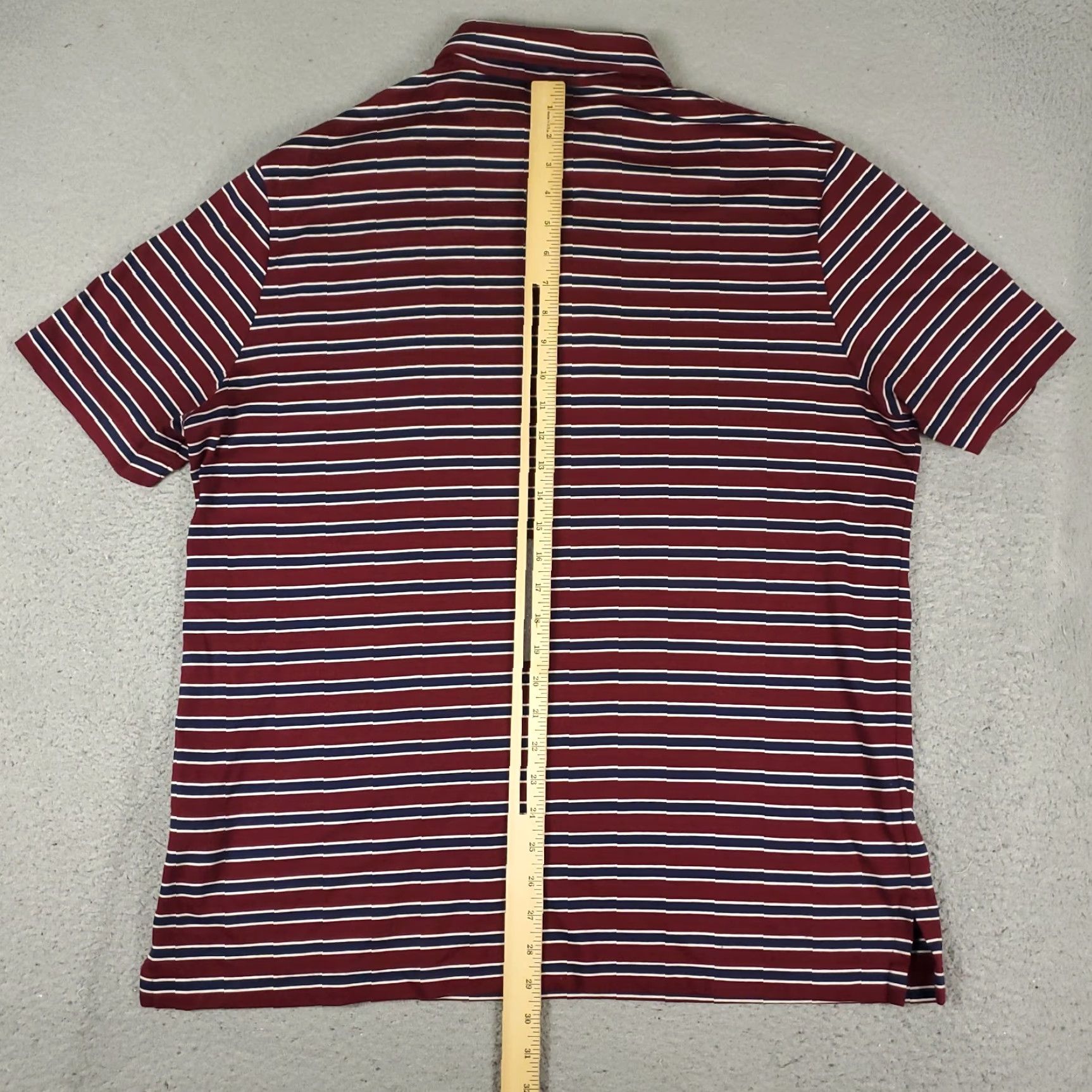 Ralph Lauren Ralph Lauren Polo Shirt Mens Large Red Blue Stripe Classic Fit Pony Short Sleeve Shirt Size US L / EU 52-54 / 3 - 4 Thumbnail
