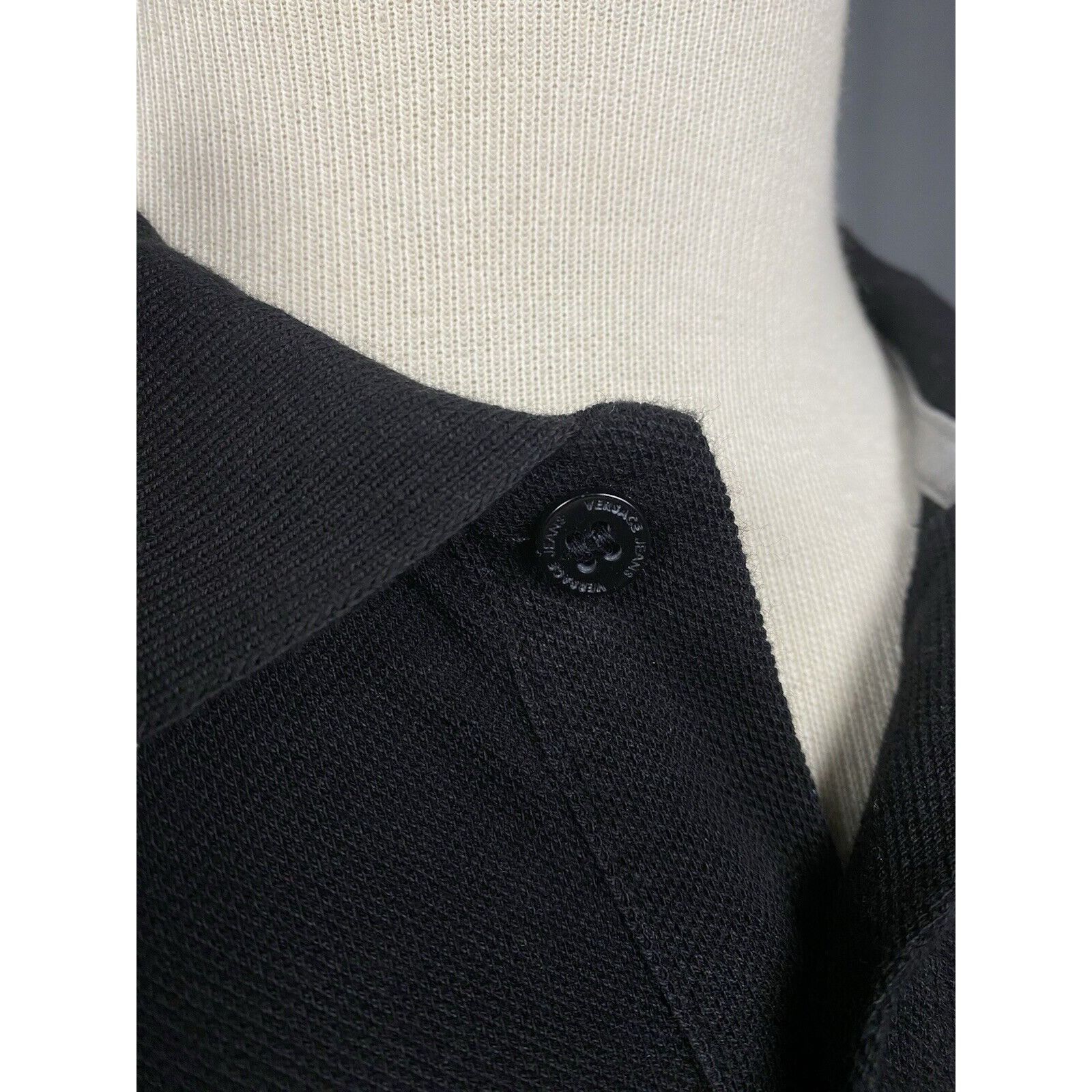 Versace Versace Big Logo Men's Black Polo T-Shirt Size 50 Size US M / EU 48-50 / 2 - 9 Thumbnail