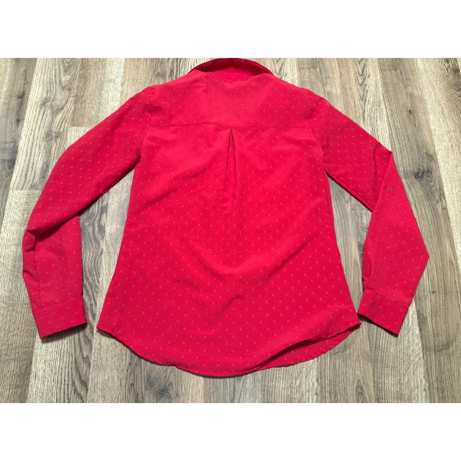 Vintage Candies Shirt Women's XS Red Long Sleeve Button-Up Shirt Size XS / US 0-2 / IT 36-38 - 2 Thumbnail