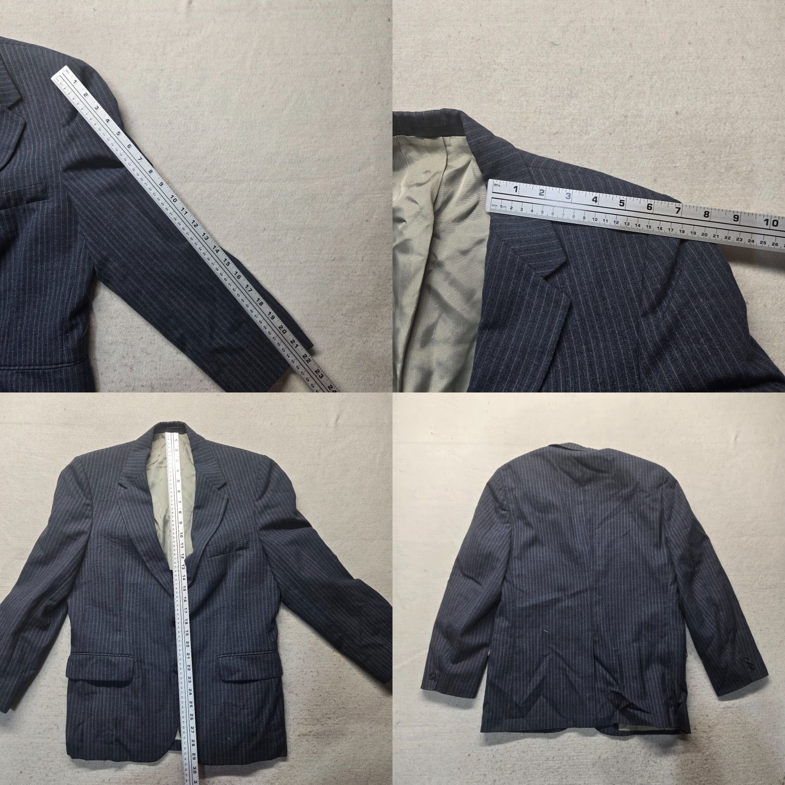 Vintage VINTAGE Johnny Carson Navy Blue Striped Jacket Sport Coat Regular Adult 42 Size US XS / EU 42 / 0 - 8 Thumbnail