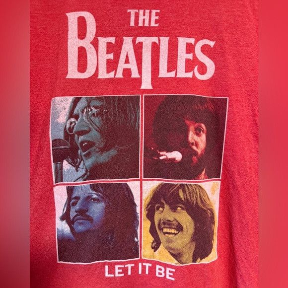 Other The Beatles “Let It Be” Red Graphic Band T-Shirt Size M Size US M / EU 48-50 / 2 - 3 Thumbnail