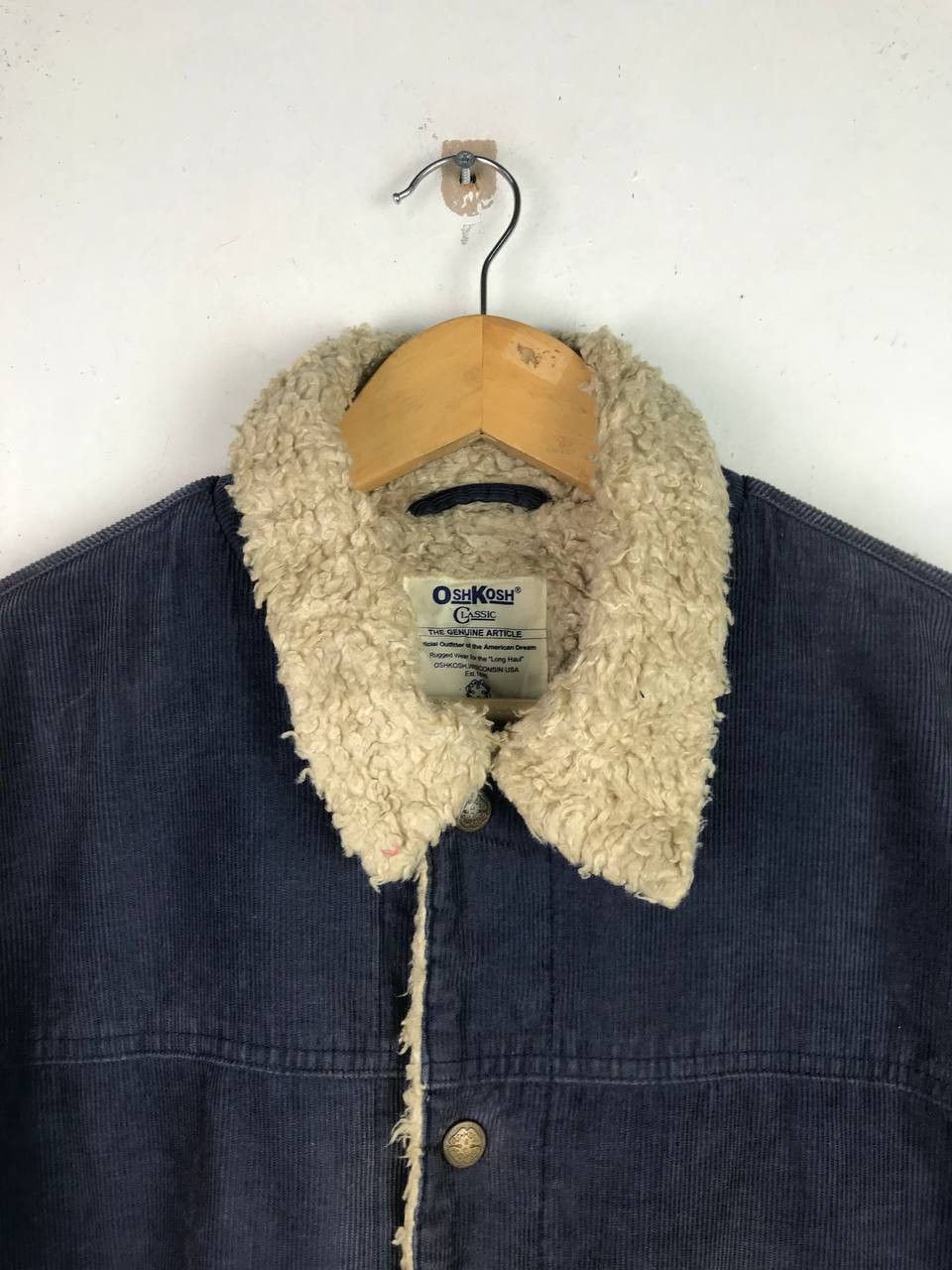 Oshkosh Vintage Sunfaded Oshkosh Worker Corduroy Mohair Jacket Size US L / EU 52-54 / 3 - 3 Thumbnail