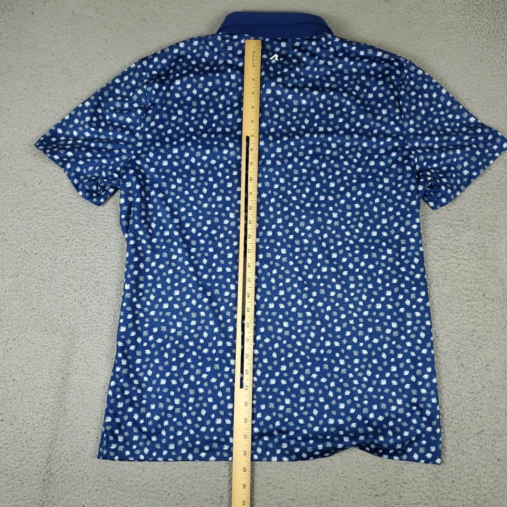 Vintage Redvanly Polo Shirt Mens Size Large Blue Leaf Print Golf Short Sleeve Polo Size US L / EU 52-54 / 3 - 4 Thumbnail