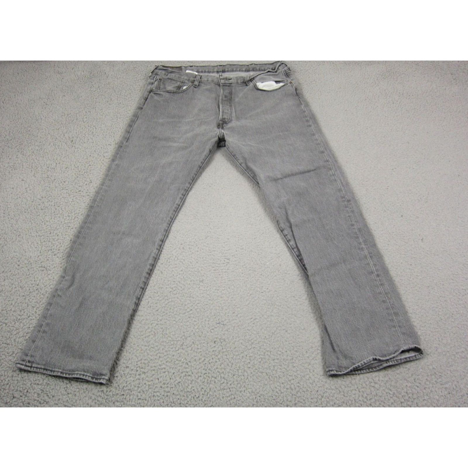 Levi's Levi's 501 Jeans Adult 38x30 Gray Button Denim Pants 90s Mens Regular Straight 5-Pocket Incremental 501 Series Jeans Mens Size US 38 / EU 54 - 3 Thumbnail