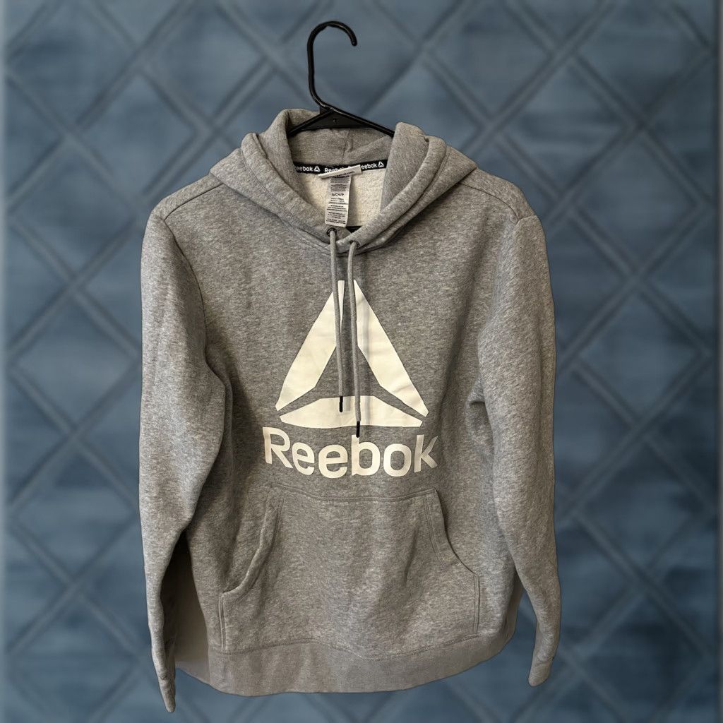 Reebok Reebok Hoodie Men S Gray Jersey Fleece Activewear Sweatshirt Top Classic Pullover Hooded Size US S / EU 44-46 / 1 - 1 Thumbnail