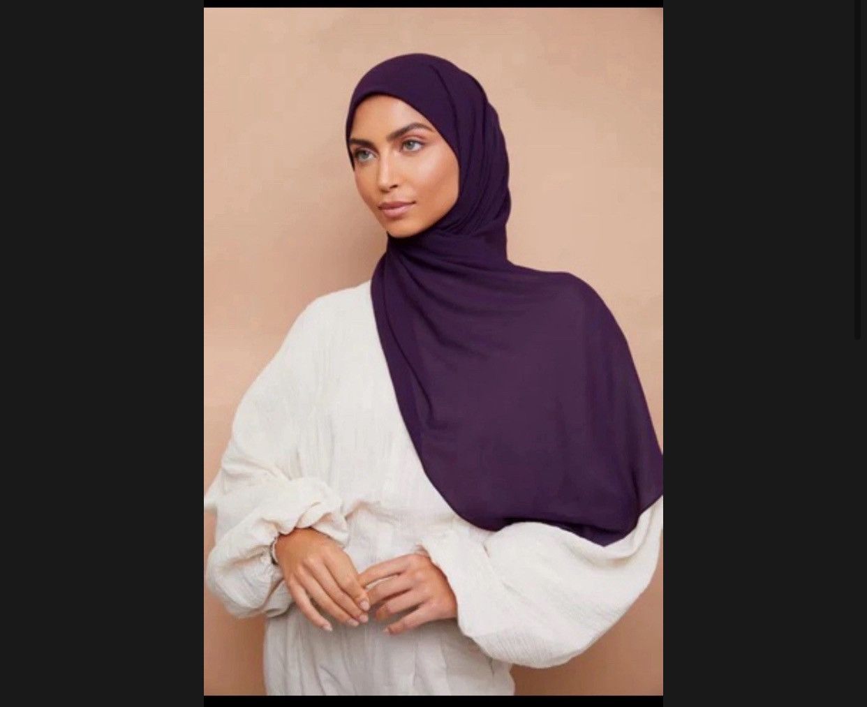 Other VOILE CHIC Premium Chiffon Dark Purple Hijab Scarf Size ONE SIZE - 1 Thumbnail