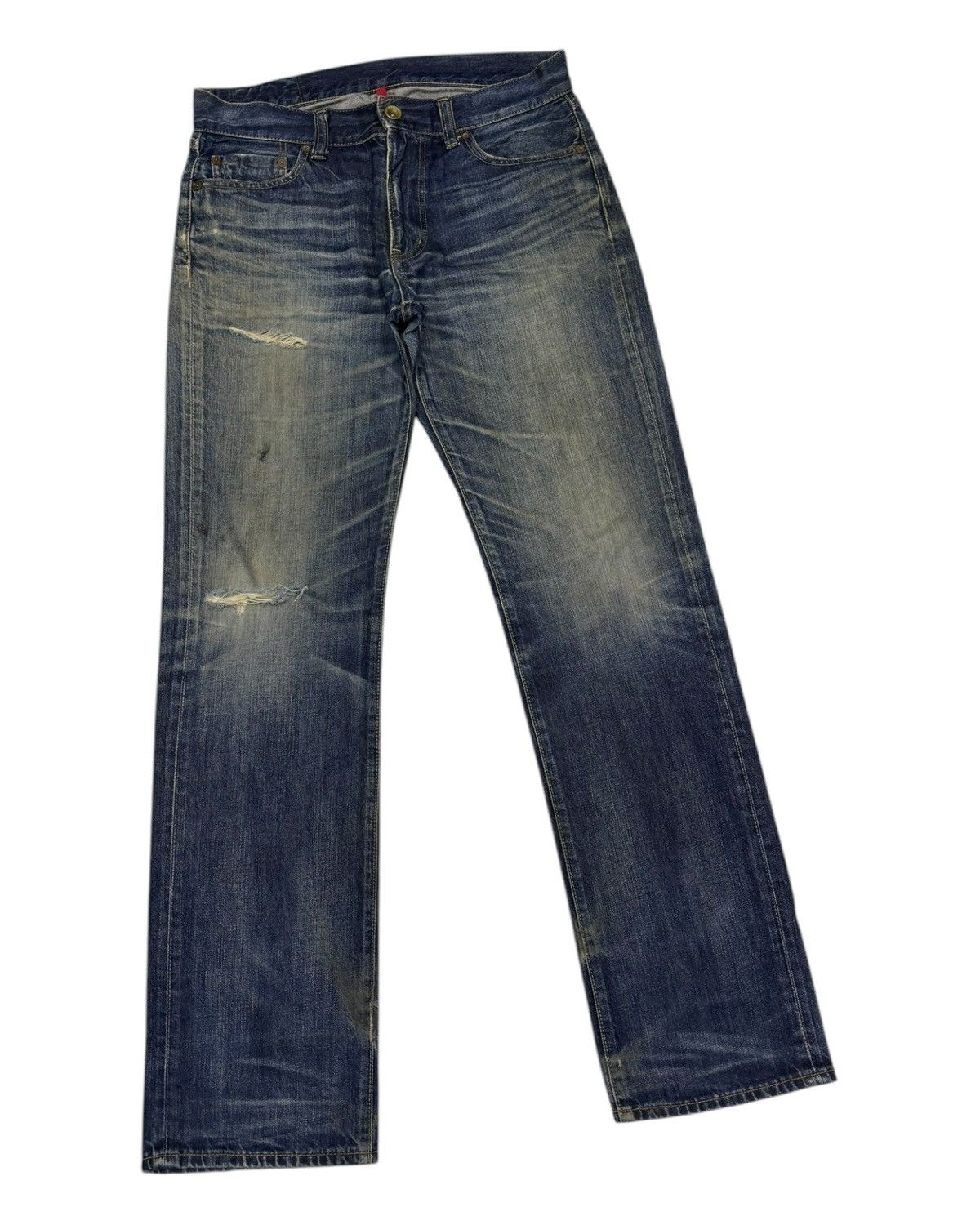 Undercover × Uniqlo DISTRESSED DENIM S002 UNIQLO FADED DISTRESS DENIM JEANS Size US 33 - 3 Thumbnail