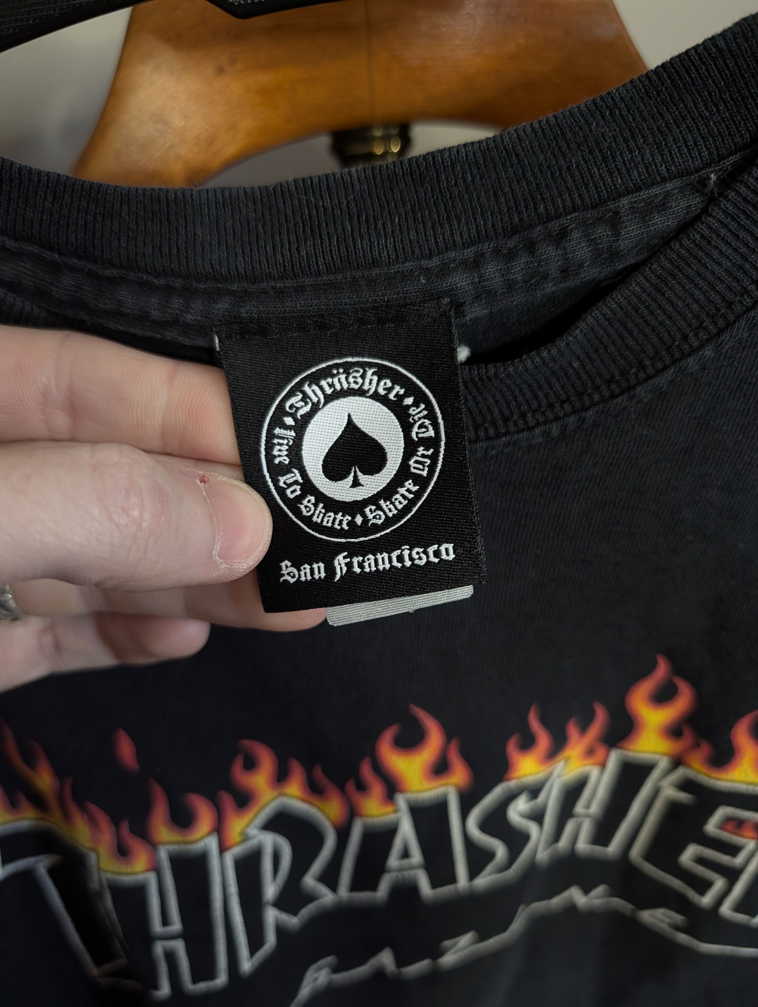 Thrasher Official logo print graphic black t-shirt medium Size US M / EU 48-50 / 2 - 7 Thumbnail